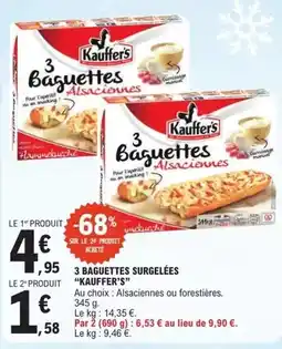 E.Leclerc Kauffer's - 3 baguettes surgelées offre