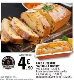 E.Leclerc Fini - cake à l'orange la table à touton offre