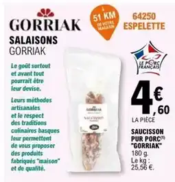 E.Leclerc Saucisson pur porc offre