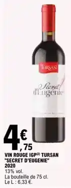 E.Leclerc Vin rouge igp secret d'eugenie offre
