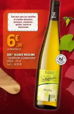 E.Leclerc Schneider - aoc alsace riesling offre