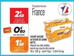 Netto NETTO Yaourt nature au sucre de canne offre