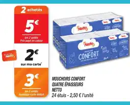 Netto NETTO Mouchoirs confort quatre épaisseurs offre