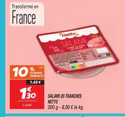 Netto NETTO Salami 20 tranches offre