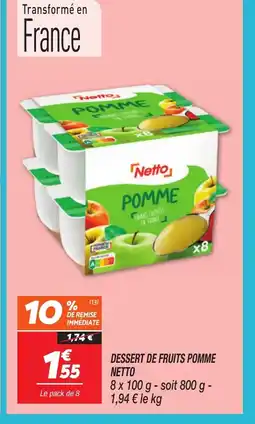 Netto NETTO Dessert de fruits pomme offre