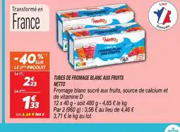 Netto NETTO Tubes de fromage blanc aux fruits offre