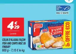 Netto FINDUS Colin d'alaska façon fish and chips msc x6 offre