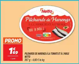 Netto NETTO Pilchards de harengs à la tomate et à l'huile offre