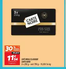 Netto CARTE NOIRE Café moulu classique offre