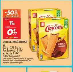 Netto LU Cracotte fourrée chocolat offre