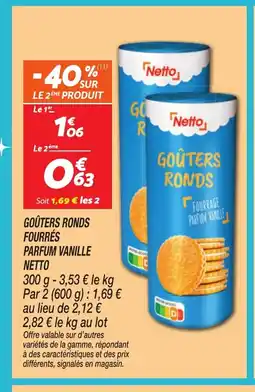 Netto NETTO Goûters ronds fourrage parfum vanile offre