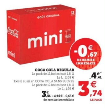 Hyper U Coca Cola Regular offre