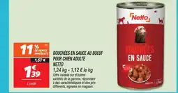 Netto NETTO Bouchees en sauce pour chien adulte offre