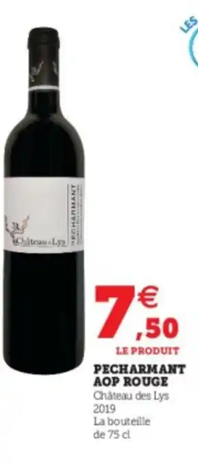 Hyper U Pecharmant AOP Rouge offre