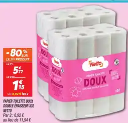 Netto NETTO Papier toilette doux double épaisseur x32 offre