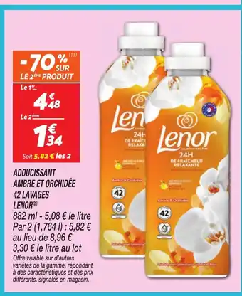 LENOR Adoucissant ambre et orchidée 42 lavages