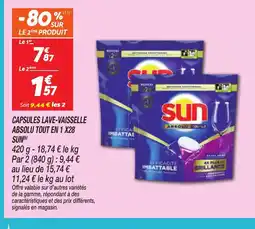 Netto SUN Capsules lave-vaisselle absolu tout en 1 x28 offre