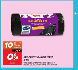 Netto NETTO Sacs poubelle classique offre