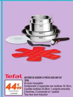 Netto TEFAL Batterie de cuisson 10 pièces cook and eat offre