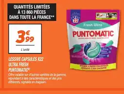Netto PUNTOMATIC Lessive capsules x22 ultra fresh offre