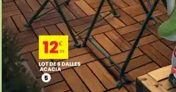 Stokomani Lot de 6 dalles acacia offre