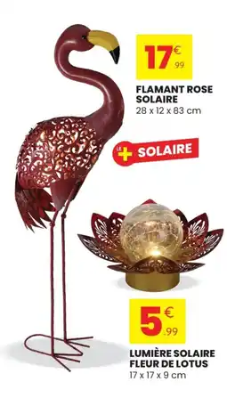 Stokomani Flamant rose solaire offre