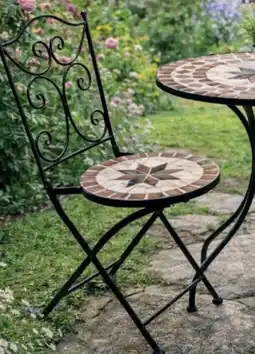 Stokomani 2 chaises de jardin mosaïque offre