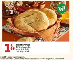 Auchan Supermarché Pain semoule offre