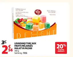Auchan Supermarché MALATYA PAZARI Loukoums turc aux fruits mélangés offre