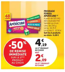 Bi1 APERICUBE Fromage fondu offre
