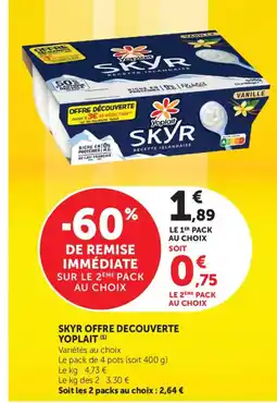 Bi1 YOPLAIT Skyr offre decouverte offre
