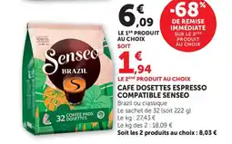 Bi1 SENSEO Cafe dosettes espresso compatible offre