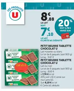 Bi1 U Petit beurre tablette chocolat offre