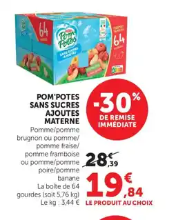 Bi1 MATERNE Pom'potes sans sucres ajoutes offre