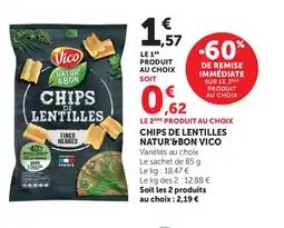Bi1 VICO Chips de lentilles natur'&bon offre