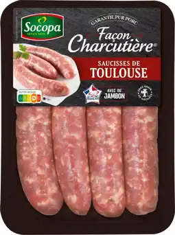 Auchan Supermarché Socopa 4 saucisses de toulouse socopa offre