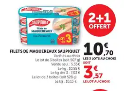 Bi1 SAUPIQUET Filets de maquereaux offre