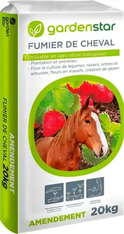 Auchan Gardenstar fumier de cheval 20 kg offre