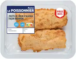 Auchan Supermarché Auchan 2 filets de colin d'alaska façon meunière offre