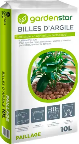 Auchan Gardenstar billes d'argile 10 l offre