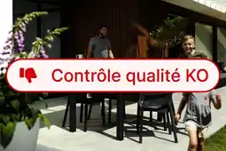 Auchan Keter table de jardin gris julie offre