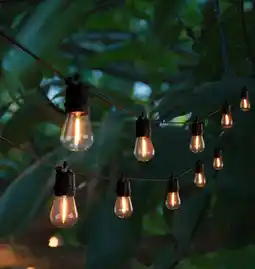 Auchan Gardenstar guirlande solaire blanc chaud l.6.6m offre