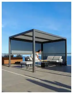 Auchan Gardenstar tonnelle bioclimatique 4 x 3 m en aluminium offre