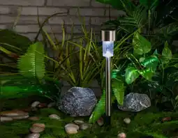 Auchan Gardenstar borne solaire led inox h.35cm offre