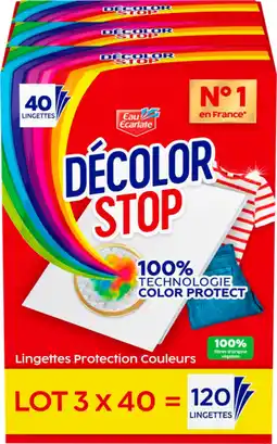 Auchan Decolor stop lingette antidécoloration core décolor stop offre