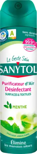 Auchan Sanytol désodorisant desinfectant air surfaces menthe sanytol offre