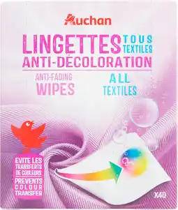 Auchan Auchan lingettes anti décoloration auchan offre