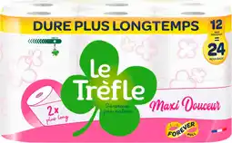 Auchan Le trefle papier toilette maxi douceur blanc le trèfle offre
