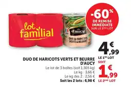 Bi1 D'AUCY Duo de haricots verts&beurre offre
