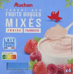 Auchan Auchan yaourts les mixés fruits rouges auchan offre